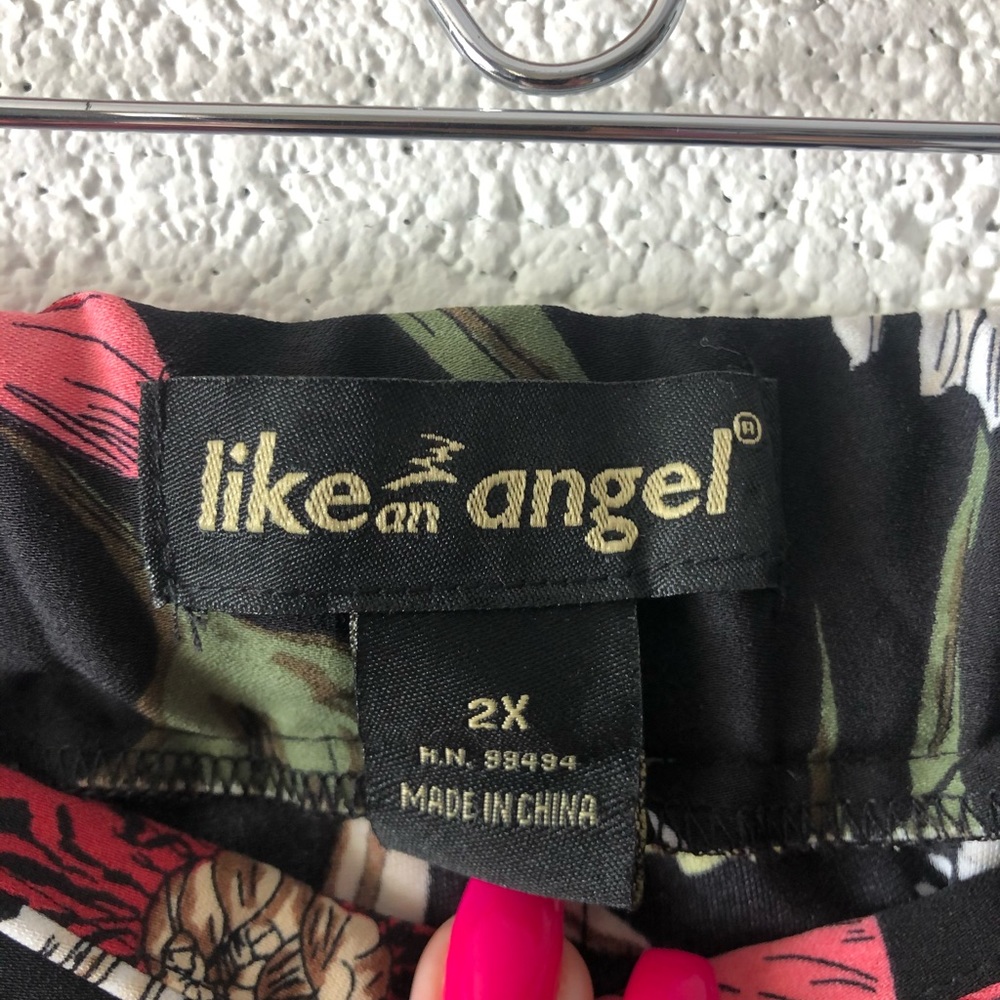 Like An Angel floral wide leg pants sz: 2X - Picture 3 of 7